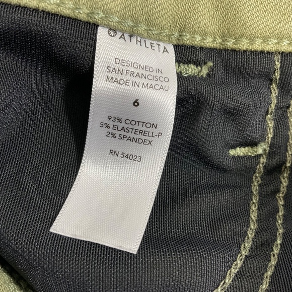 Athleta Flex Straight Crop Jeans Olive Green Size 6 Style 657558-00 - Picture 7 of 7